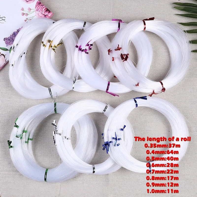 

0.35mm-1.0mm Nylon Strong Fishing Line Transparent White Durable Lake Sea No Stretch Fishing Line Tackle Pesca