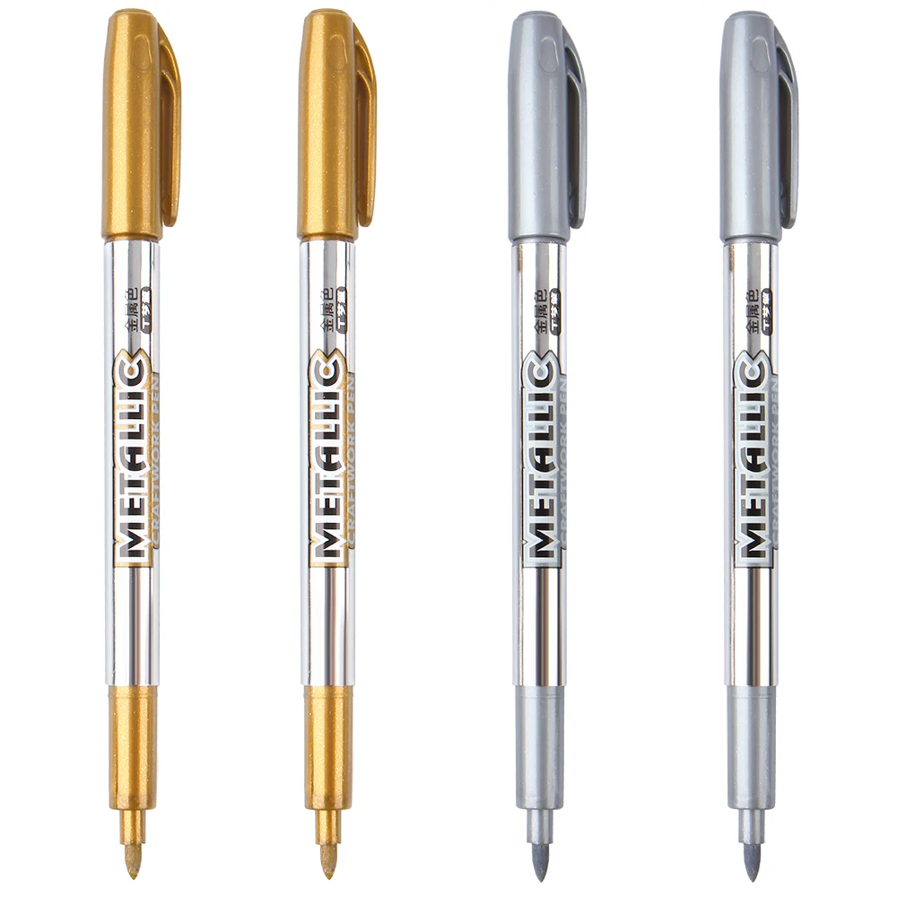 Ручка для масляной краски металлическая цветная ручка золото и серебро 1,5 мм ручка для рисования студенческие принадлежности
