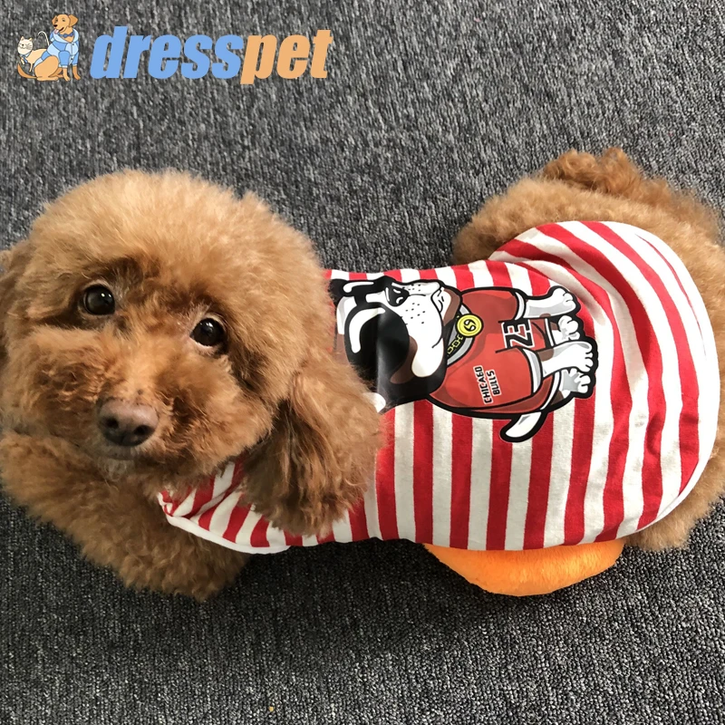 Футболка для собак летняя одежда тонкая дышащая майка из 100% хлопка маленьких