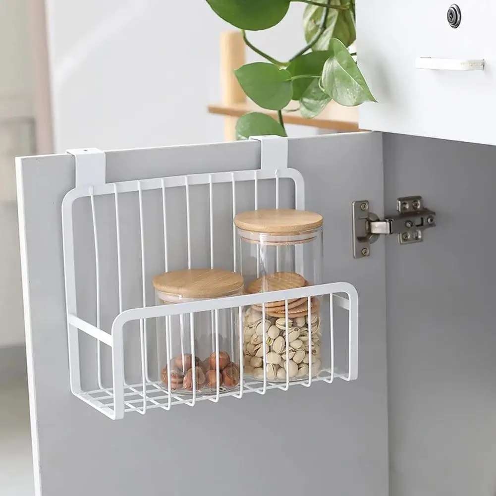 Nail Free Hanger Under Shelf Cabinet Hanging Wire Basket Rack