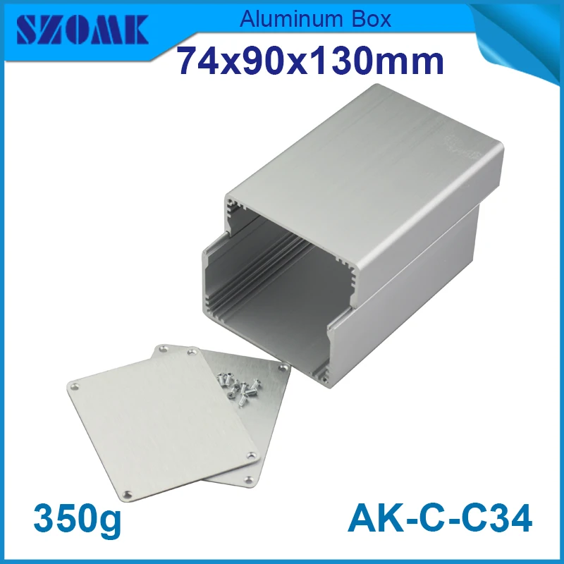 

smooth finishing silver color aluminum electronic case box 74*90*130mm