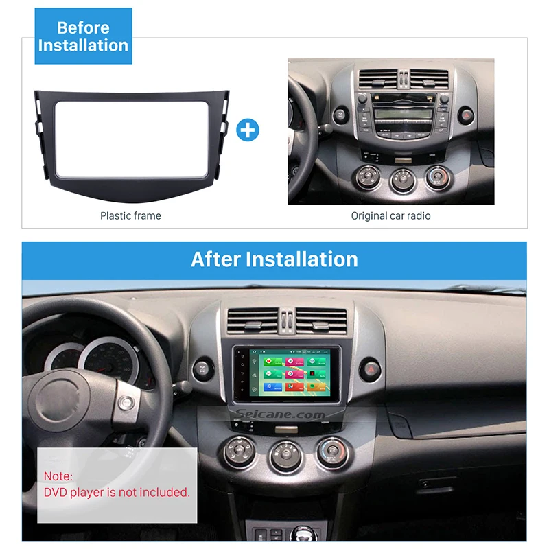 Seicane 200*101 мм переоборудование двойной дин стерео панель для 2006 2007 2008 2009 2010 2011 2012 TOYOTA RAV4 РАДИО рамка