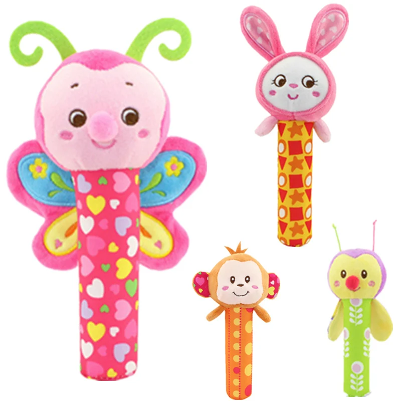 

Cartoon Animal Hand Bell Rattle Soft Rattle Toy Baby Rattle Mobiles Baby Toys Cute Plush Bebe Toys 0-12 Months 20% off