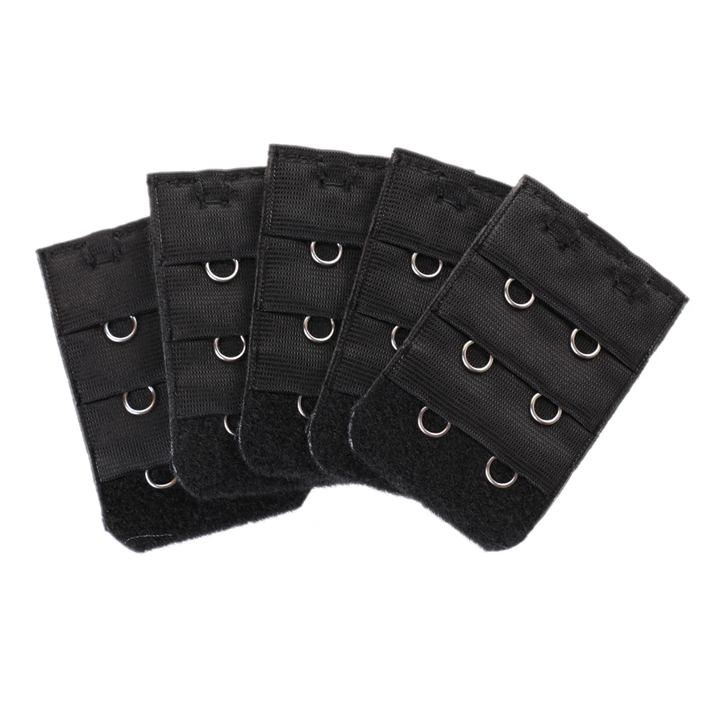

10pcs Bra Extenders Strap Buckle Extension 3 Rows 2 Hooks Black Complexion Bra Extender Straps Women Intimates Accessories
