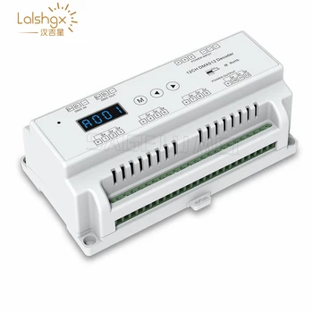 

DC5V-36V input 12 Channels 12CH CV DMX512 Decoder;5A*12CH output with display for setting DMX address For led rgb led strip