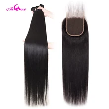 Brazilian Straight Hair Bundles With Closure 30inch 32 34 36 38 40 inch Long Human Hair Bundles With Closure Remy Hair Ali Coco цена Brazilian Straight Hair Bundles With Closure 30inch 32 34 36 38 40 inch Long Human Hair Bundles With Closure Remy Hair Ali Coco цены онлайн