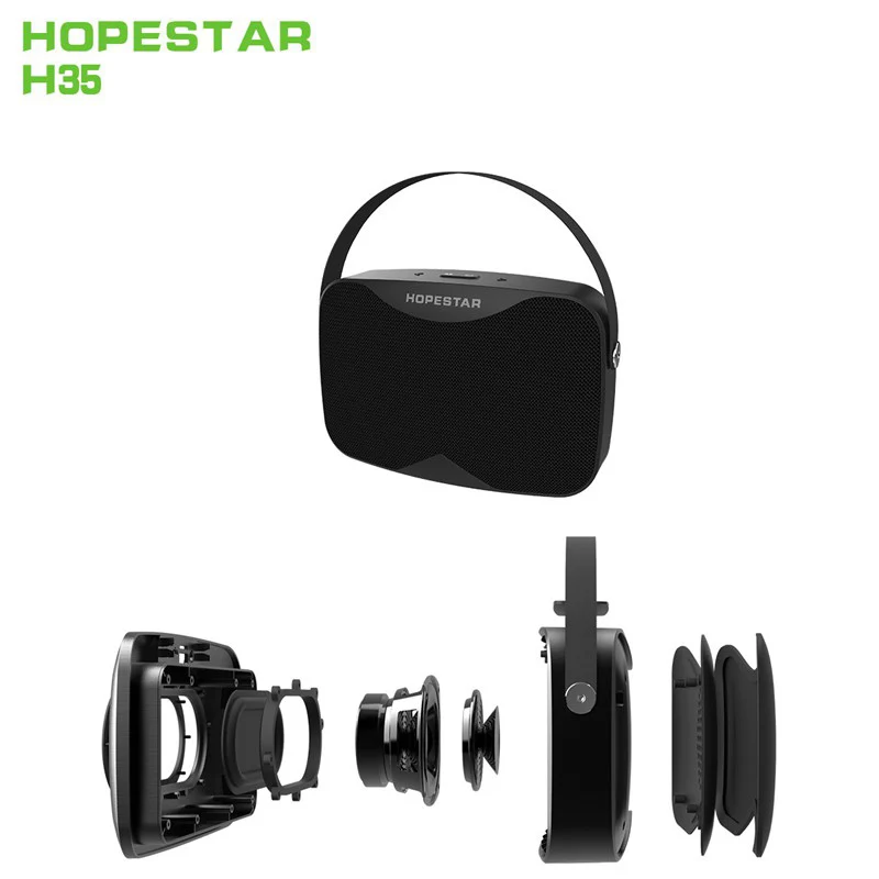 Hopestar H35 беспроводной портативный Bluetooth динамик Ipx6 Водонепроницаемый Открытый мини сабвуфер бас стерео музыка Альпинизм говорить