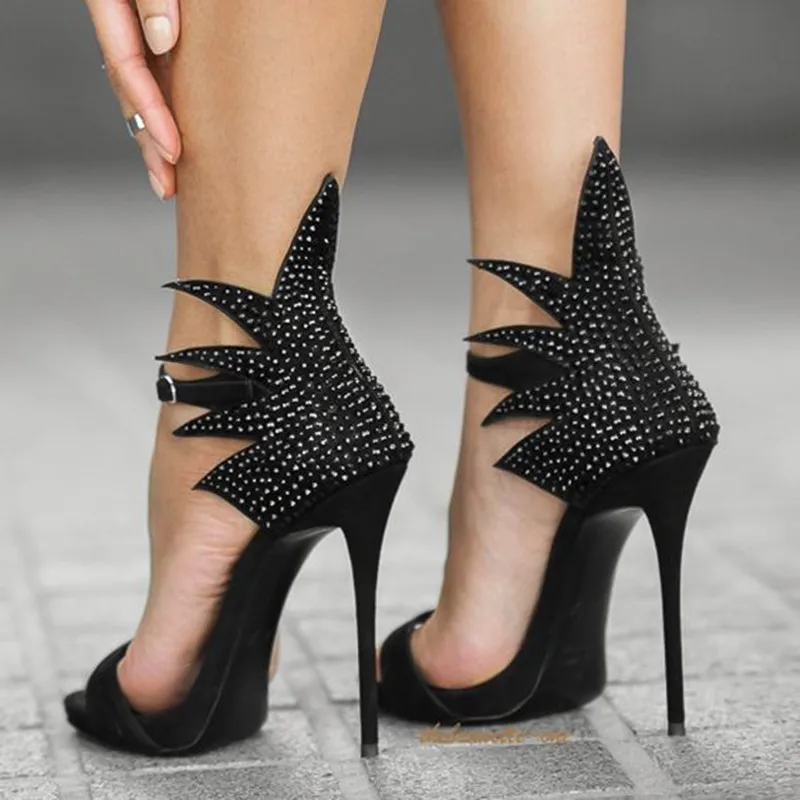 crystal gladiator heels