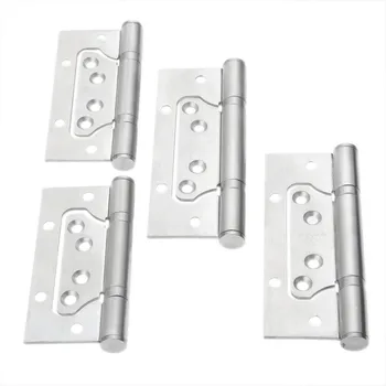

DRELD 2Pcs Wood Door Hinges Stainless Steel Mother Hinges Free Slotted Mute 4inch/5 Inch Cabinet Door Hinge Furniture Hardware