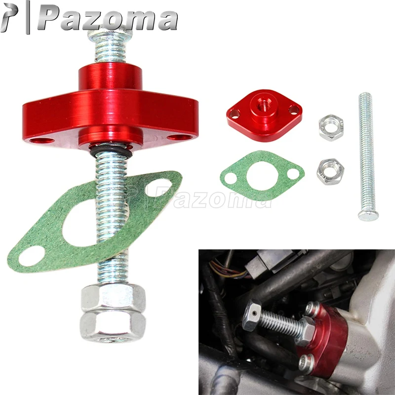 Красный мотоциклетный CNC ручной натяжитель цепи для Kawasaki Zx 1100c 1990 1993Zx 1100d 1993 2001 | Коленвалы -32515304607