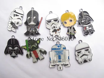 

Wholesale Classic 50 Pcs Cartoon Star Wars Metal Charm Pendants DIY Jewelry Making W-44