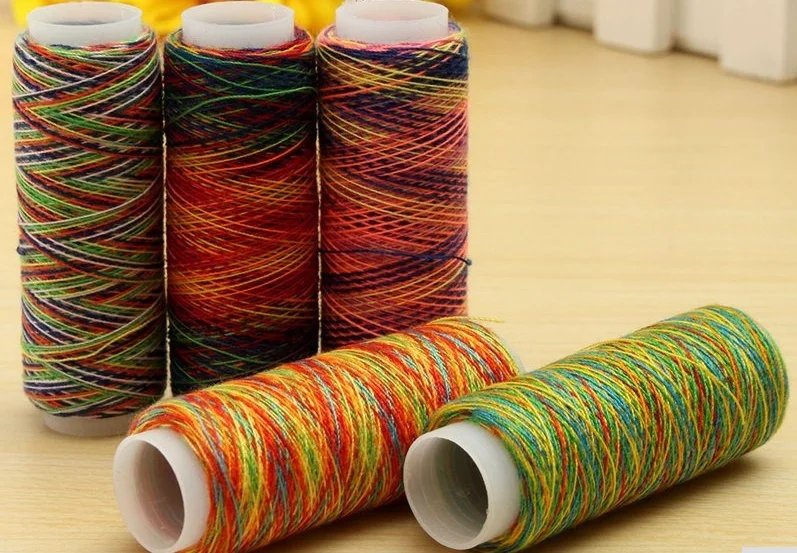 

5Pcs/set Rainbow Color Sewing Thread Hand Quilting Embroidery Sewing Thread for Home DIY Sewing Accessories Supplies Gifts Best