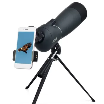 

25-75*70 Angled Spotting Scope Zoom Lens Waterproof With Tripod Phone Adapter High Definition Night Vision Watching Telescope