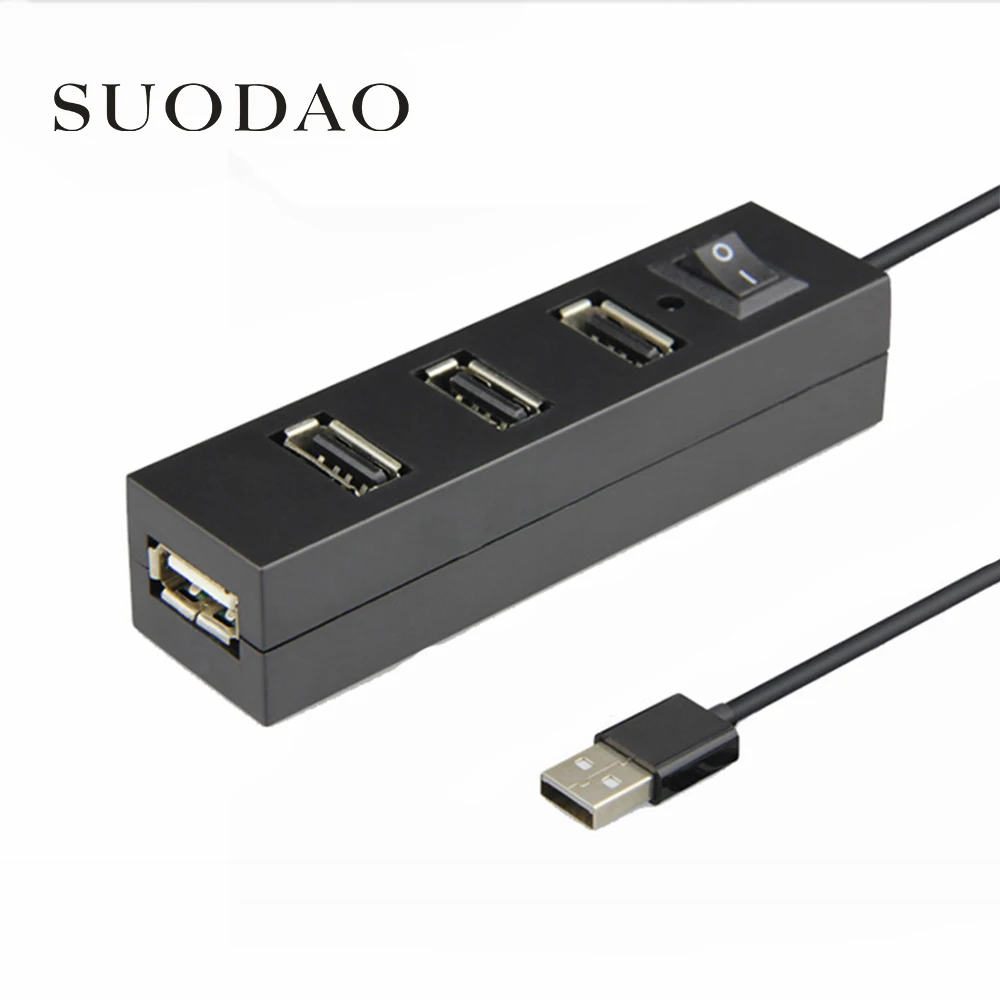 SUODAO USB2.0 HUB 4 Порты высокое Скорость USB 2 0 хаб и разъёмы Портативный OTG Hub