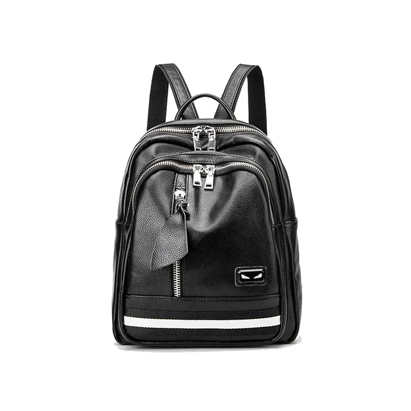 2017 new lychee pattern backpack Korean high capacity boutique shoulder bag multi purpose travel bag