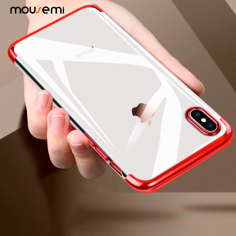 MOUSEMI Защитные чехлы для iPhone 7 8 6 6s Plus X Роскошные Мягкие силиконовые ТПУ на защитная