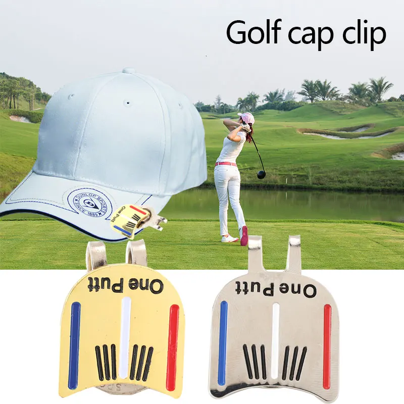 Golf Hat Clip Golf Ball Marker Outdoor Sports Golf Cap Clip One Putt Alloy Magnetic Durable Gift