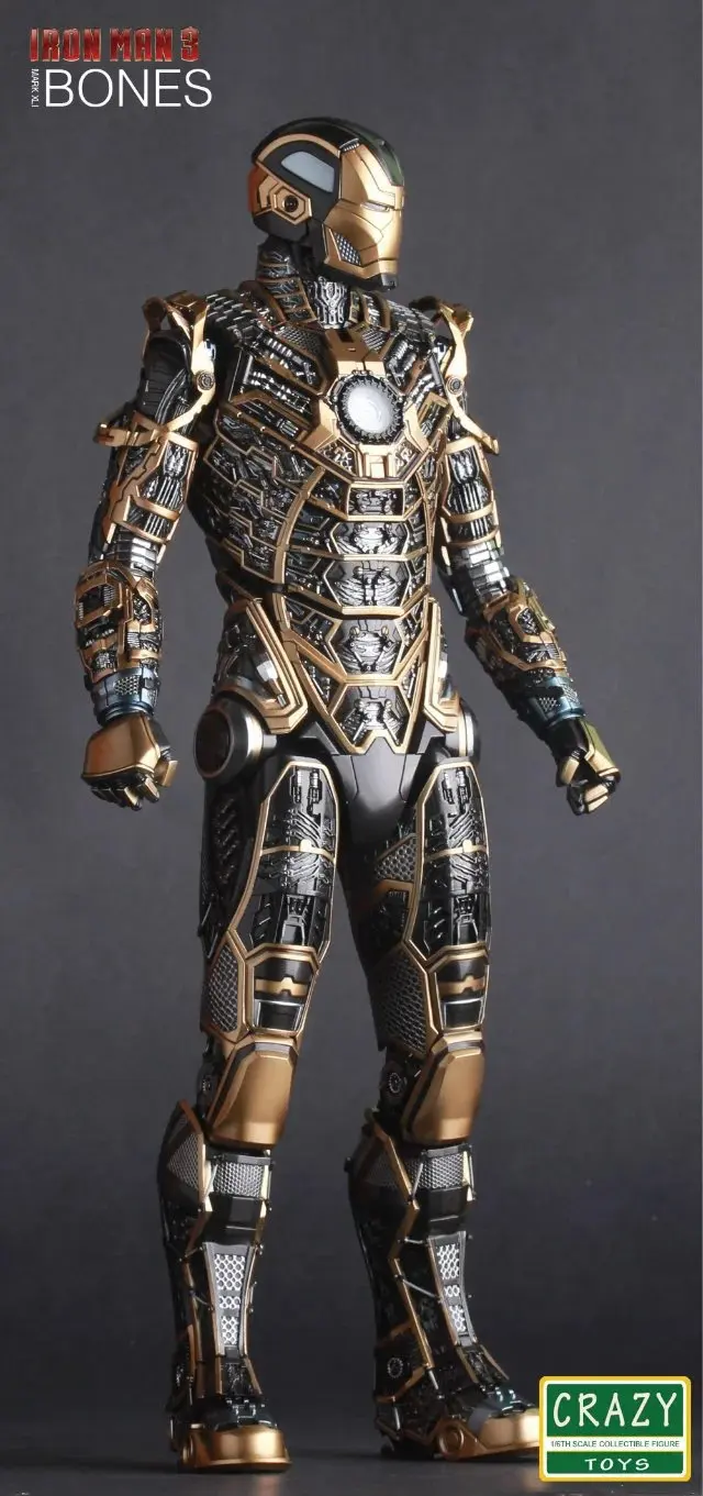

30cm Iron Man Mark XLI Bones Doll PVC Action Figure Collectible Model Toy