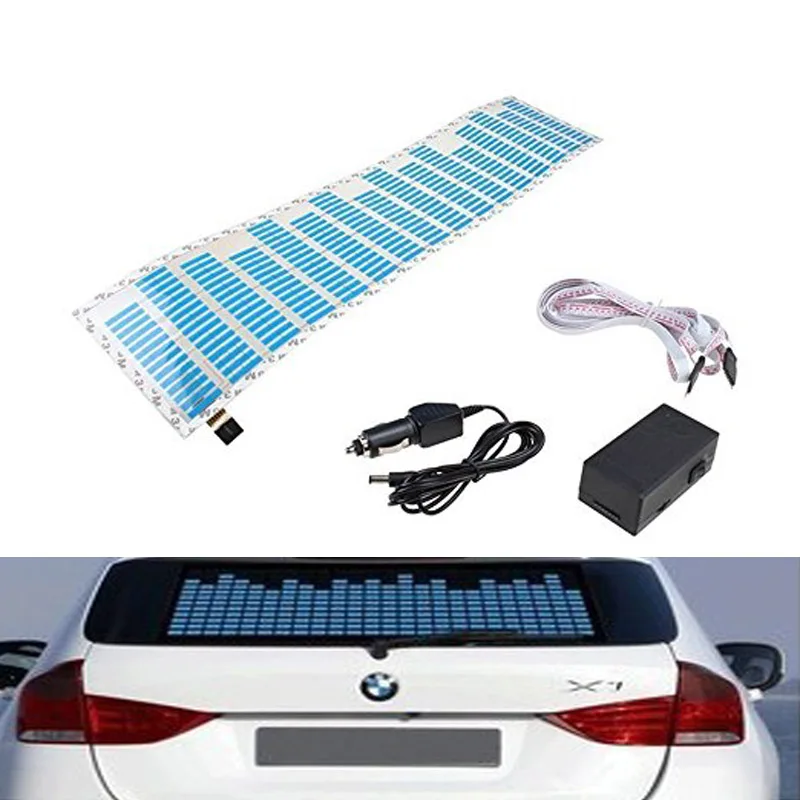 

Sound Music Beat Activated Car Stickers Equalizer Glow Blue LED Light Audio Voice Rhythm Lamp