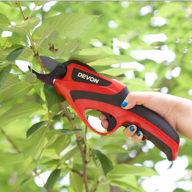 

Li-ion Battery Electric Pruning Shears Rechargeable Home Garden Scissors Fruit Tree Branches Gardening Tools