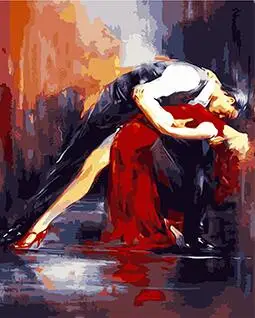 

MaHuaf-W663 Tango painting by numbers on canvas wall pictures coloring by numbers with acrylic paints for home decor