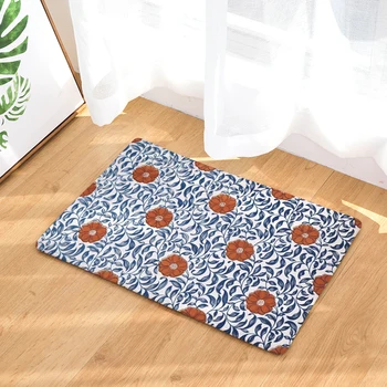 

New12 Style Flowers And Geometry Print Carpets Anti-Slip Floor Mat Outdoor Rugs Front Door Mats 40x60 50x80cm