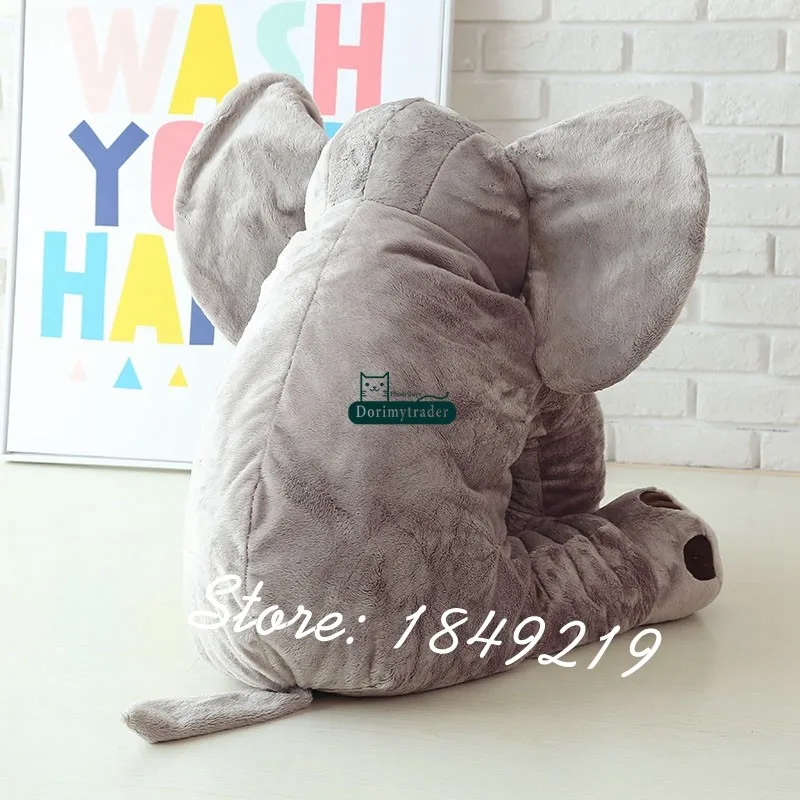 Dorimytrader 120 ( Full Length ) Plush Cartoon Elephant Toy Giant Animal Grey Doll Baby Present DY61222 (14)