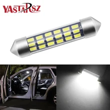 1 шт. мягкий светильник автозапчасти светодиодный светильник C5W C10W внутренний купольный светильник светодиодный светильник автомобильный кружевной 31,36, 39,41 мм 3014 DCC 12 В Автомобильная форма лампы