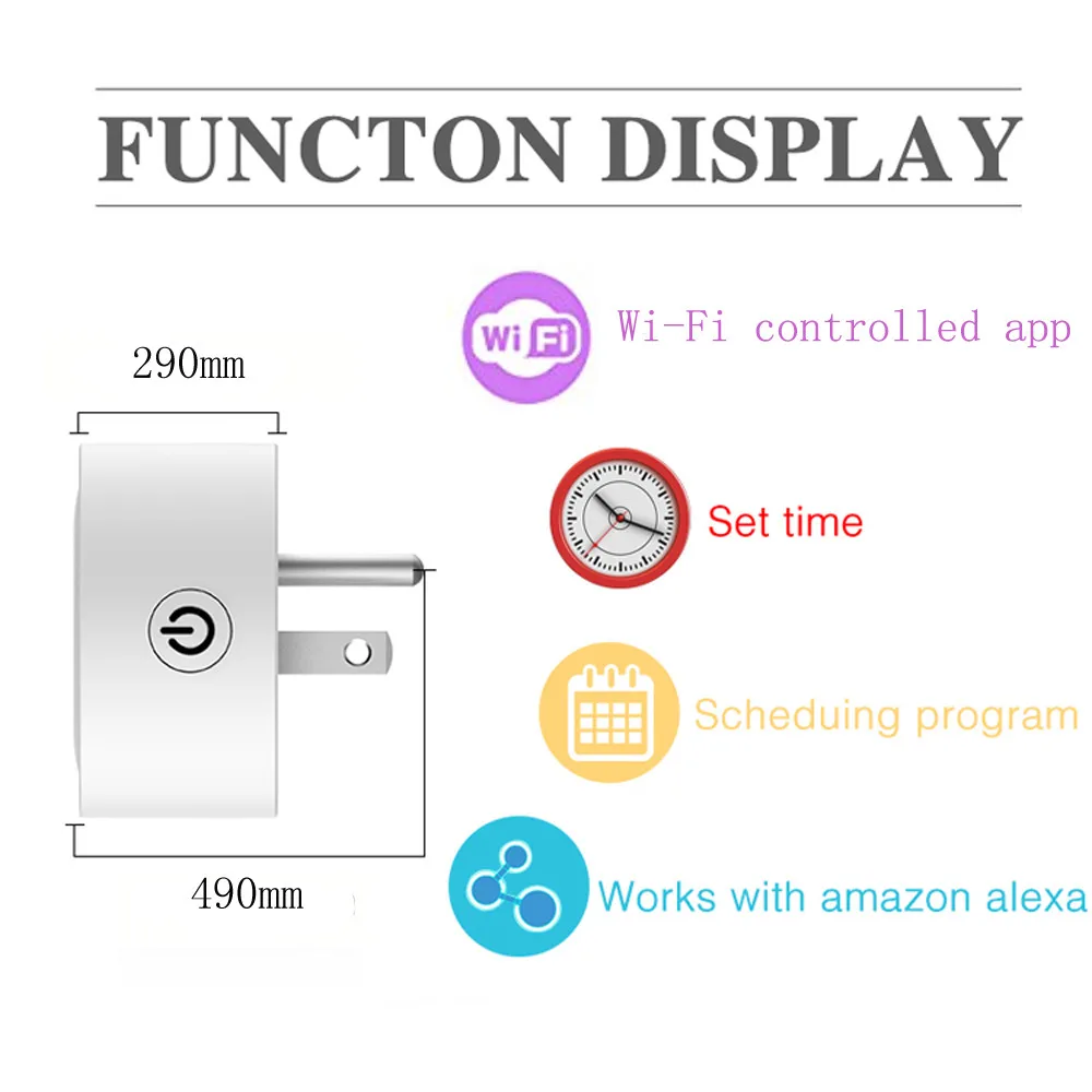 Tomada inteligente переключатель работы Wi Fi Soquete de control e Poder Monitoramento розетка с выключателем