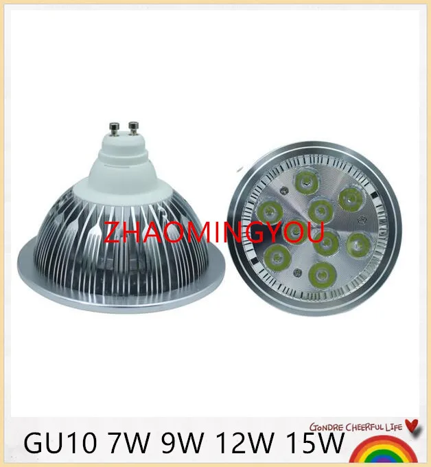 Светодиодная лампочка YO GU10 E27 7 Вт 9 12 15 AC 85 265 в AR111 светодиодная с чипом CREE
