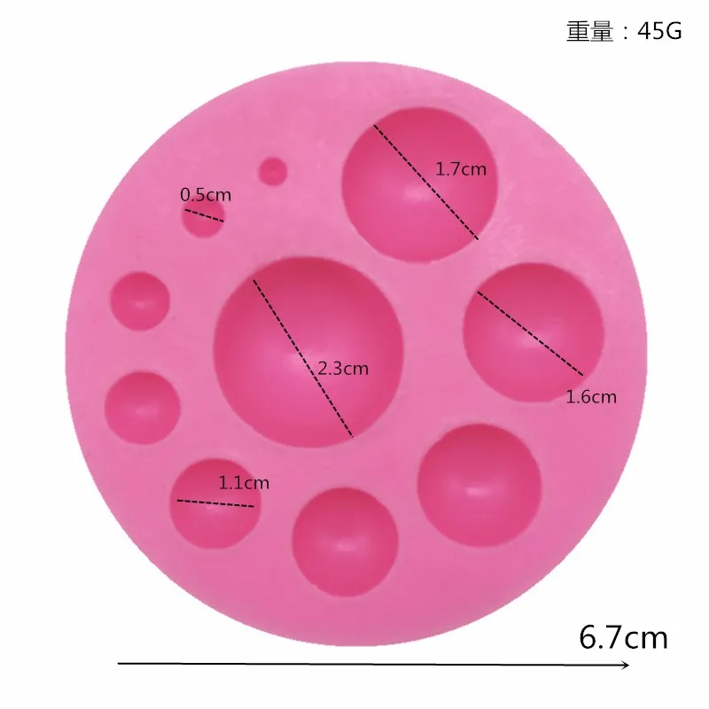 Помадка силиконовая форма полушар жемчужный глаз торт украшение форма для шоколада выпечки эпоксидный светильник из глины A042