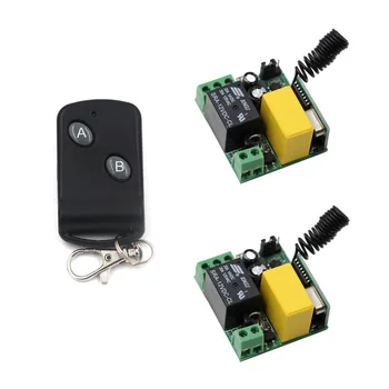 

MITI AC 220V Wirelesss Remote Control Switch 1CH 10A Relay 2 Receiver + Transmitter For Lamp Lights LED Bulbs Motor Pump