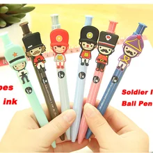 6 ручки/SE милый мультфильм солдат клип изображения синими чернилами Шариковая ручка t, YZB00003KT