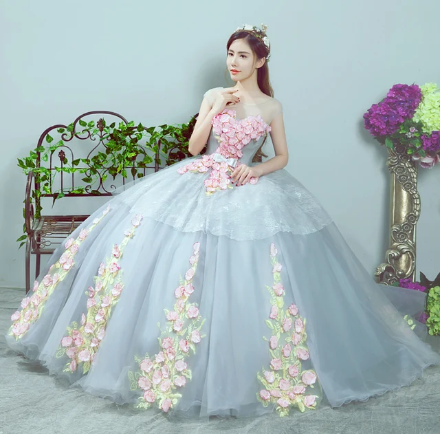 Flowers and Color Bridesmaid Dress