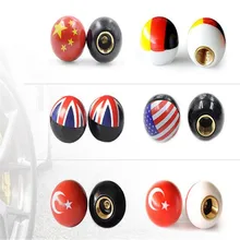 Автомобильный стиль Национальный флаг шины воздушный клапан крышка грузовой автомобиль, мотоцикл, велосипед для Великобритании США Китай Германия Турецкий флаг 400 шт = 100 набор