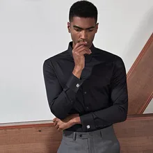 Французские запонки на заказ, повседневные облегающие стильные Формальное деловое платье, Рубашки, Топы для мужчин