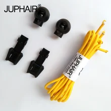 JUP 1-50 Pairs Yellow Colored Shoe Laces for Children Fashion Elastic Rubber Adjustable Shoelaces Fashion Lazy Shoelace Strings