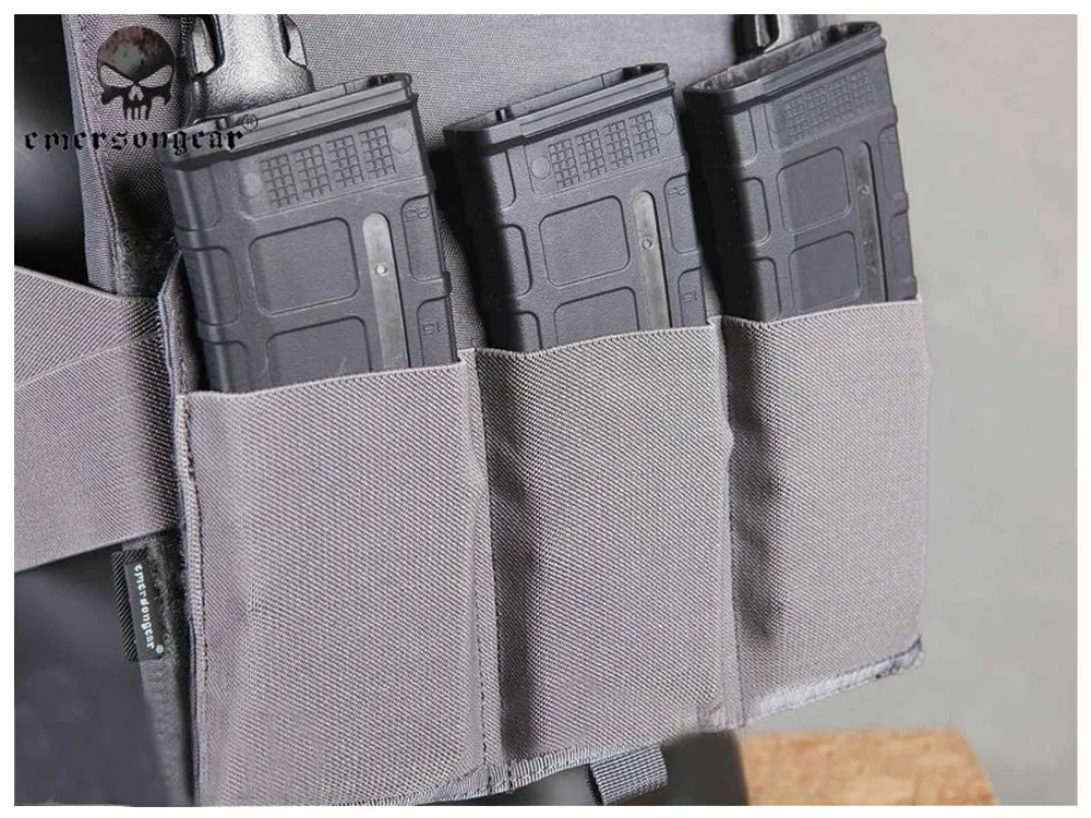 EMERSONGEAR резиновый стильный тройной журнал M4 боевой жилет Molle EM6408|Мешочки| |