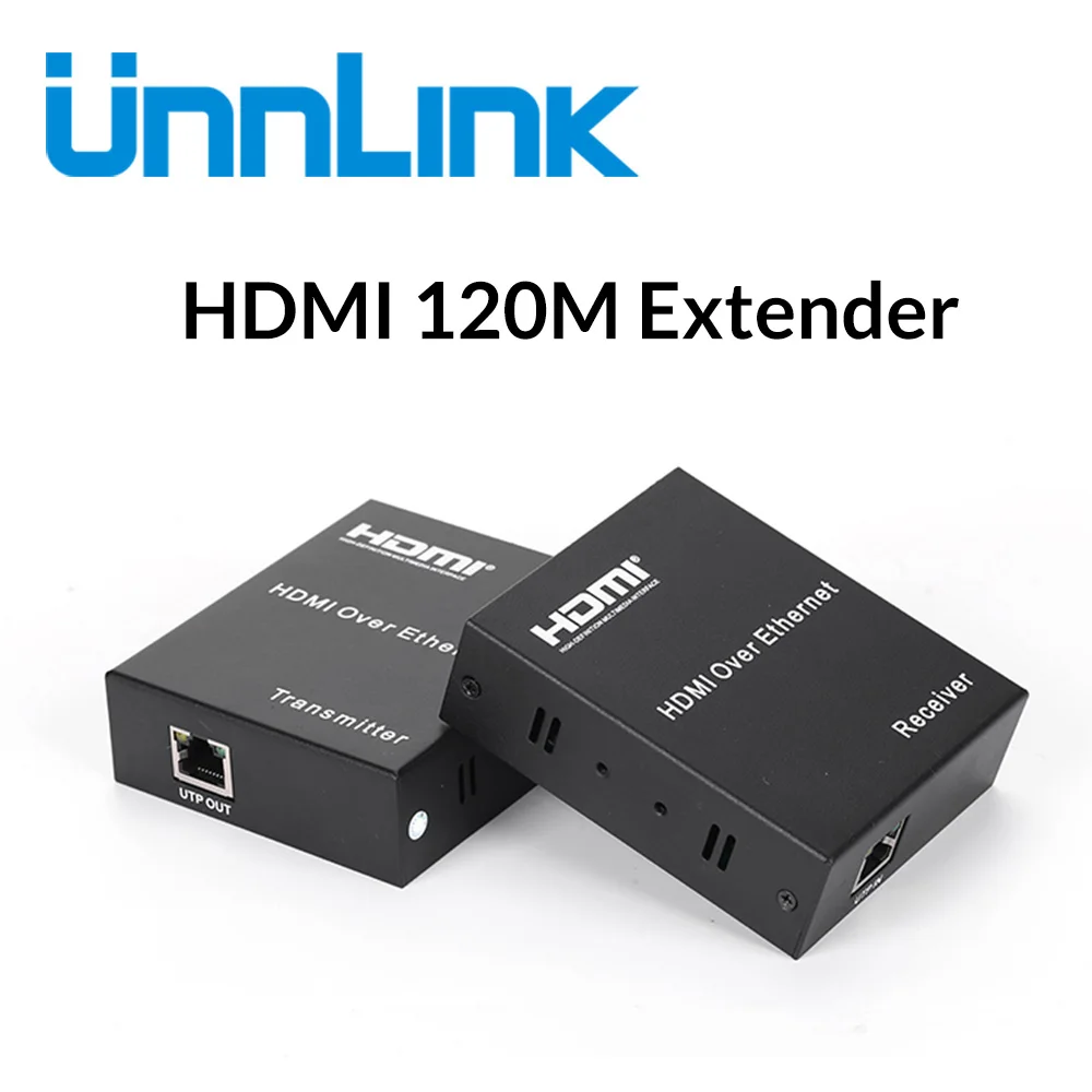 

Unnlink HDMI Extender 120M FHD1080P@60 Over IP/TCP UTP/STP CAT5e/6 Rj45 LAN Network Extension Ethernet HDMI Splitter for tv box