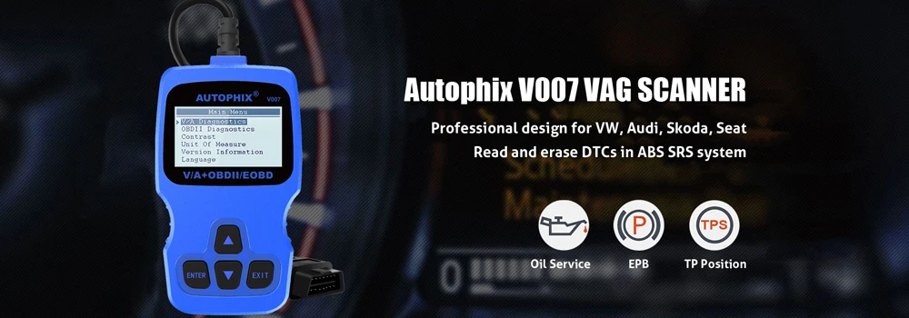 Autophix V007 автомобильный диагностический сканер для AUDI/SEAT/VAG все системы OBDII EOBD система двигателя V007 Авто сканер Инструменты