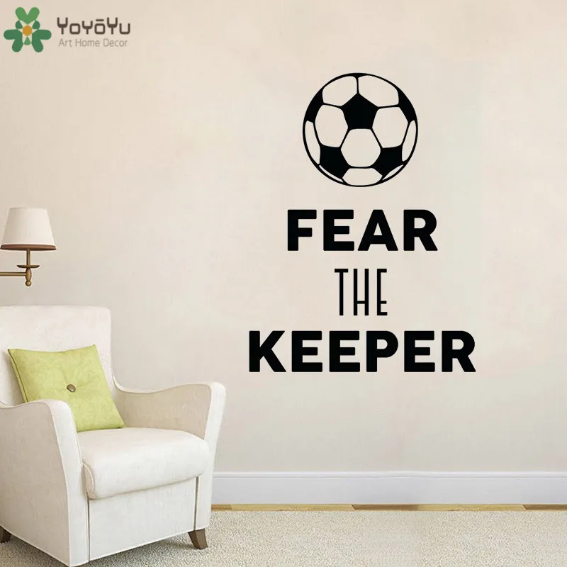 

YOYOYU Wall Decal Fear the Keeper Stickers Vinyl Wall Decals Home Art Decoration Sports Teenager Mural For Boys Room QQ25