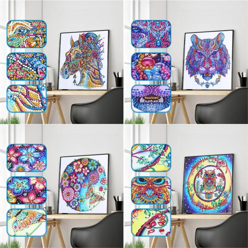 Алмазная картина DIY 5D лошадь сова тигр мультфильм животные алмазная вышивка
