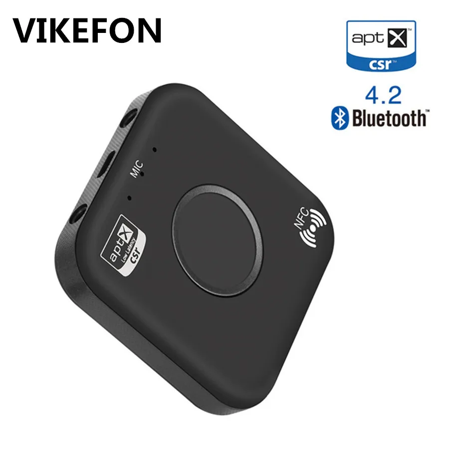 

VIKEFON Bluetooth Receiver 4.2 Aptx Wireless Bluetooth Audio Receiver 3.5mm Car Aux Bluetooth Adapter for Speaker Headphone