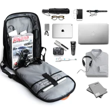 

Both Shoulders Package Backpack Male Time Type Against Theft Computer Travel Student A Bag Fashion Trend Korean