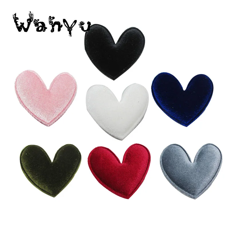 

Embossed flannelette love shape DIY accessories for children's hairpin and headband accessories