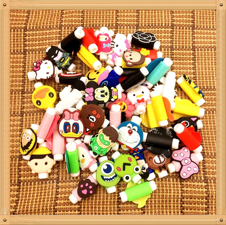 

10Unit Cartoon USB Charger Data Cable Cord Protector Charging line saver For Mobile phone USB cable protection cable winder