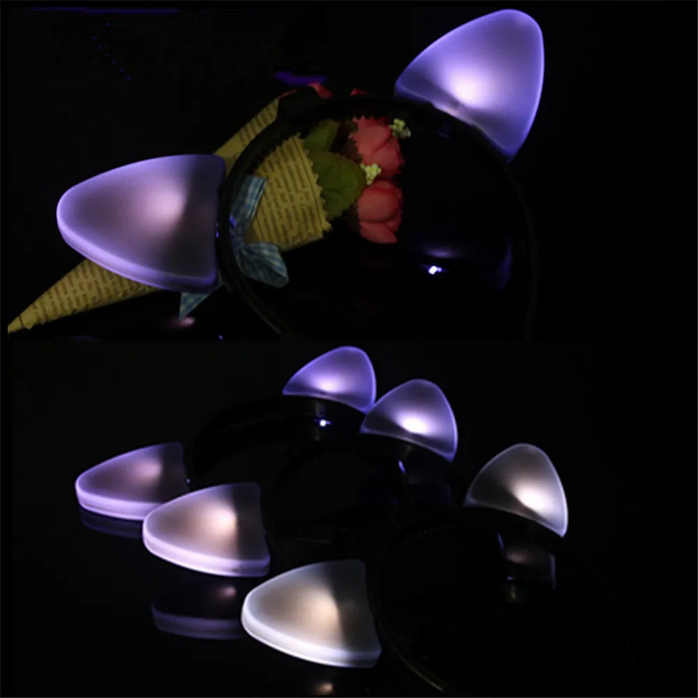 Taoqueen новые светящиеся кошачьи уши обруч вечерние светящаяся шапка кошка девочка украшение для головы брендовые игрушки