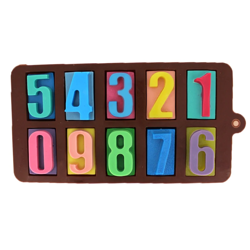 Силиконовая форма для мыла с арабскими цифрами конфет и шоколада ручной работы
