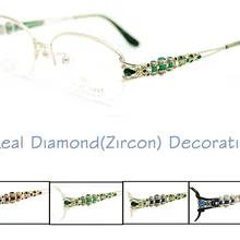 Бренд "Fiat Lux" Титан женские настоящие Стразы оправы для очков