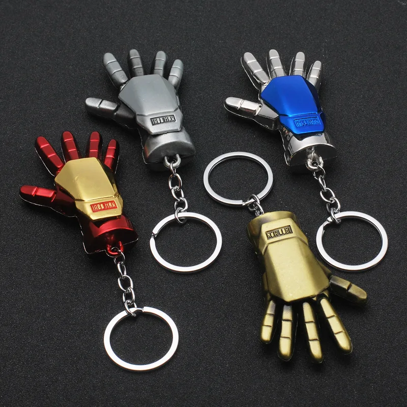 

New Marvel Avengers 4 Endgame Toys Iron Man Palm Key Chain Toys Thor Spiderman Weapon Captain Marvel Shield Metal Model Toys E